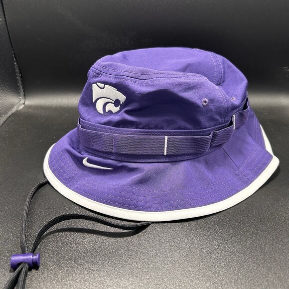 K State Wildcats Nike Bucket Hat Unisex Medium Purple Adjustable Strap Dri Fit - Picture 1 of 6